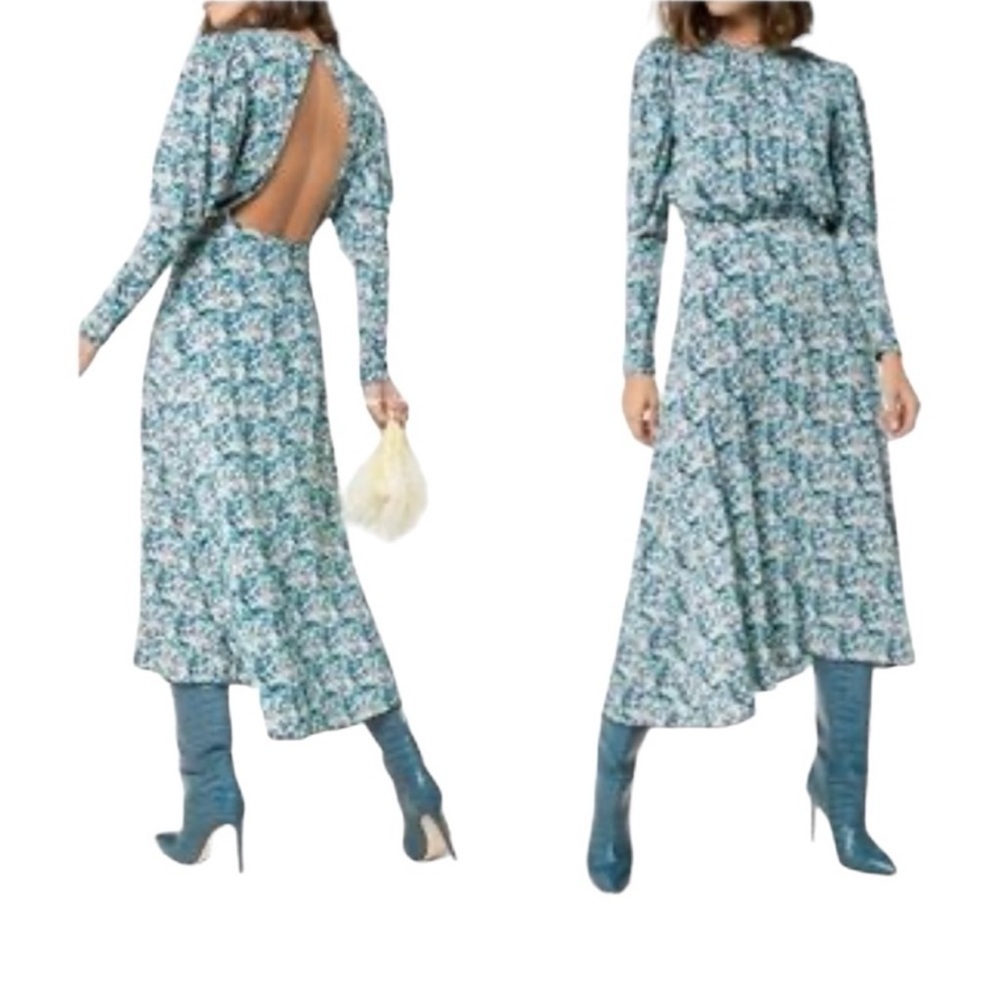ROTATE BIRGER CHRISTENSEN No. 57 ReRunner Open Back Dress in Blue size us 8